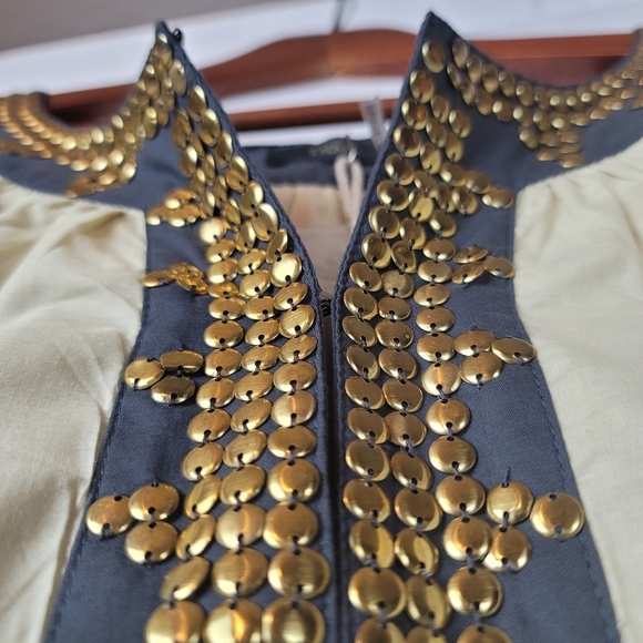 NWT THML 100%Cotton Brass Embroidered Shift Dress - Picture 3 of 10